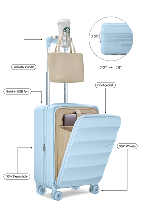 Bigger Tank Carry-On in Delicate Blue