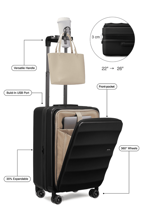 Bigger Tank Carry-On in Jet Black