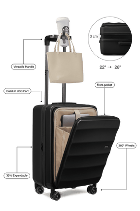 Bigger Tank Carry-On in Jet Black
