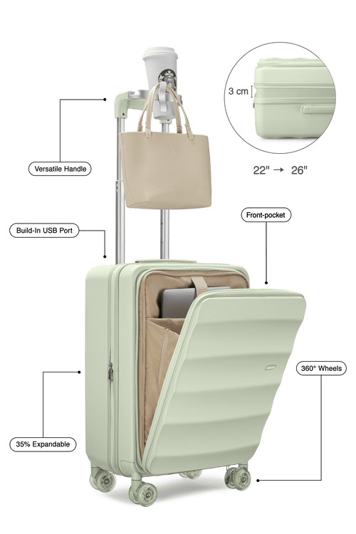 Bigger Tank Carry-On in Mint Green