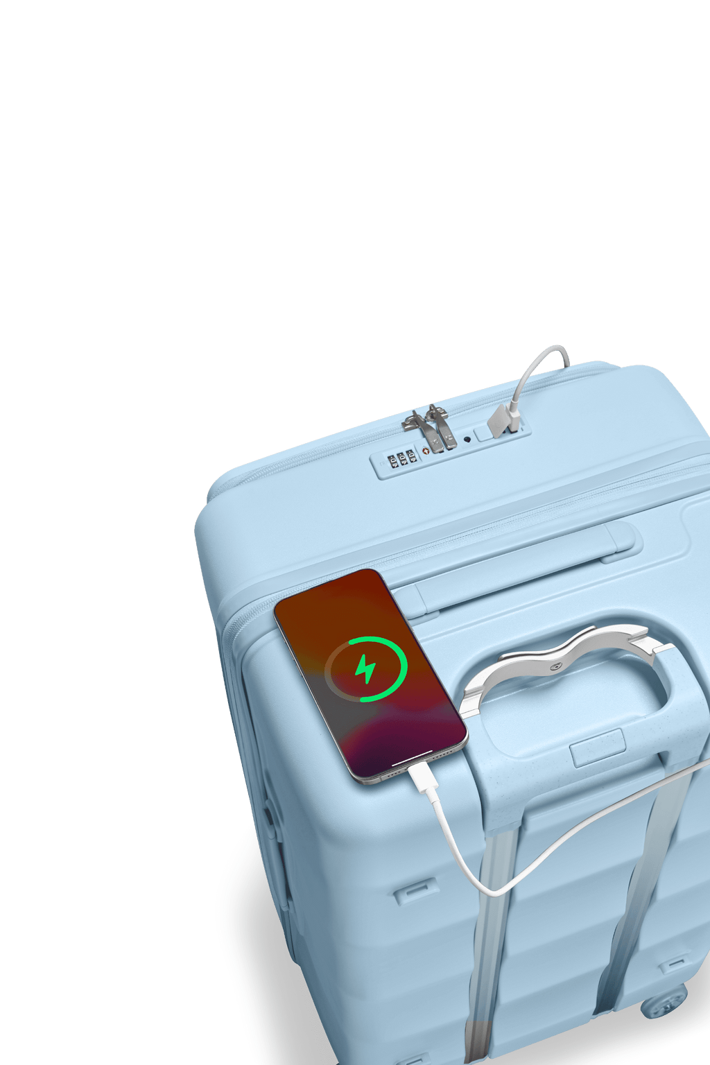 Tank Suitcases in Delicate Blue