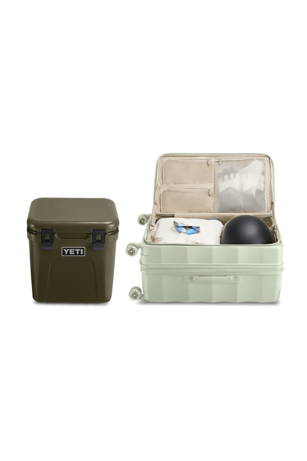 Tank Suitcases in Mint Green